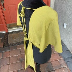 Zara Green Boho Tie-Back Crop Top